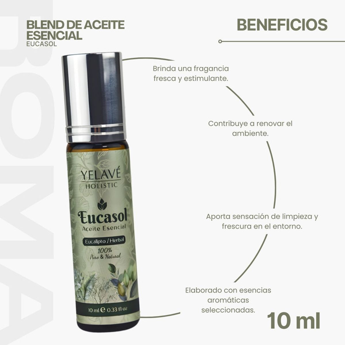 GENERICO - BLEND DE ACEITE ESENCAIL EUCASOL 10ML YELAVÉ