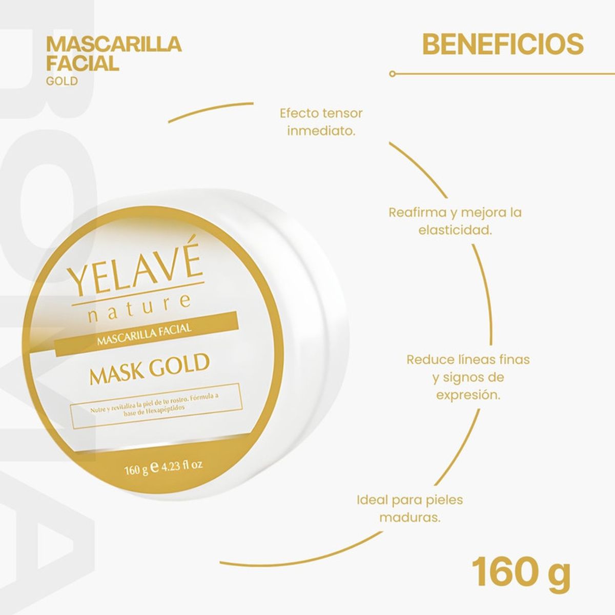 GENERICO - MASK GOLD 160G YELAVÉ