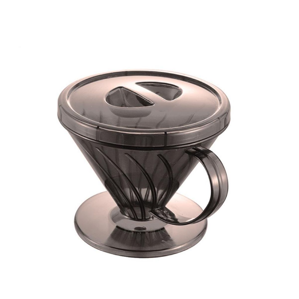 GENERICO - Dripper V60 negro de plástico 1 a 4 tazas