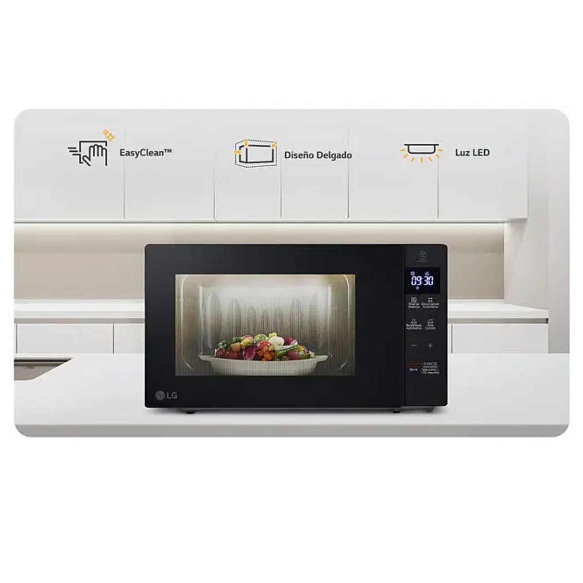 LG - Horno Microondas Negro 20L LG MS2032GAS
