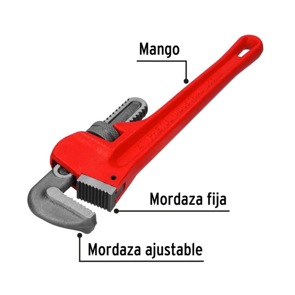 PRETUL - Llave stilson 14 cuerpo de hierro maleable Pretul - 22013