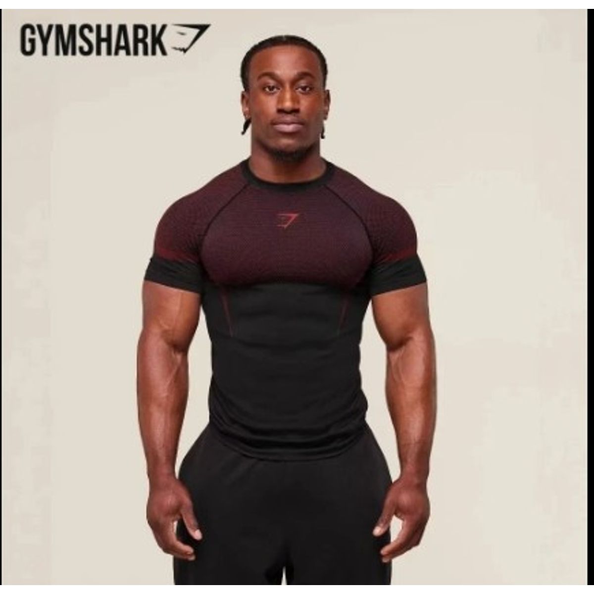 GENERICO - Gymshark Onyx V5 Polo Deportivo NegroRojo  Edición Limitada Fit Atlético