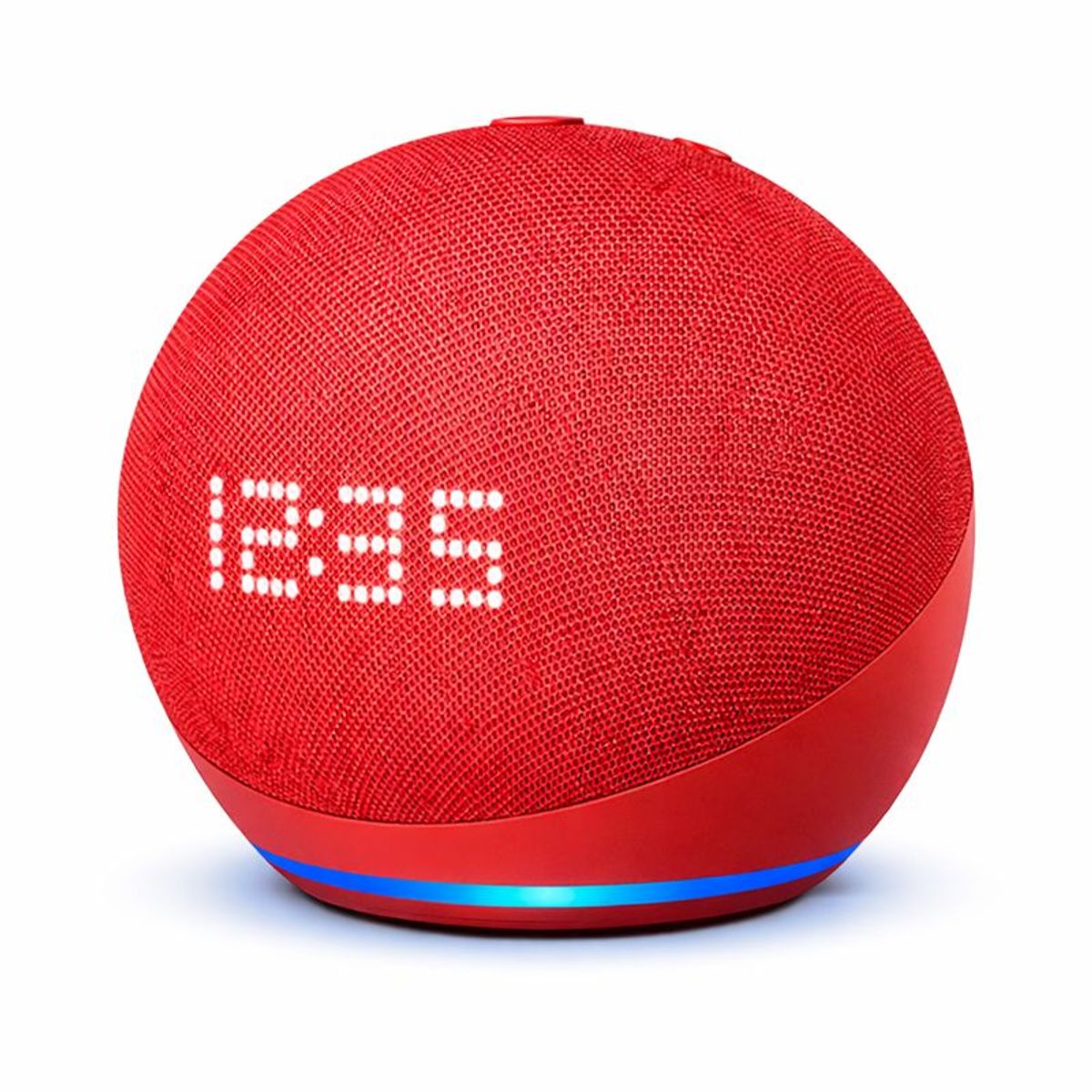 GENERICO - Parlante Inteligente Alaxe Bluetooth Con Comando De Voz Rojo Pantalla