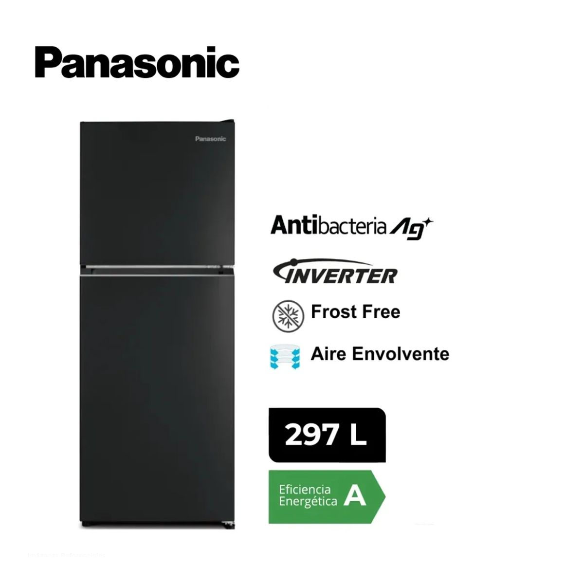 PANASONIC - Refrigeradora Panasonic 297 Lt Top Freezer No Frost - NR-BT32PV1BD