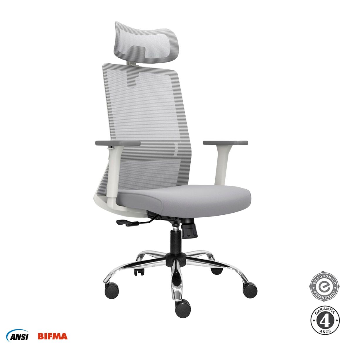 ALTHEA CONFORT - Silla Ergonómica Twist Presidente Cromado Gris Althea Confort