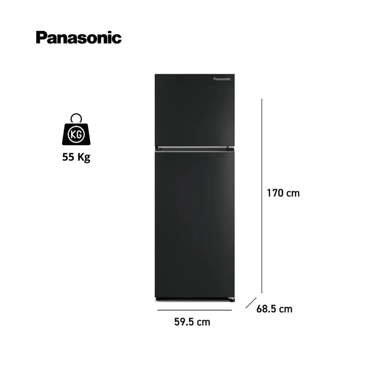 PANASONIC - Refrigeradora Panasonic 348 Lt Top Freezer No Frost - NR-BT33PV1BD