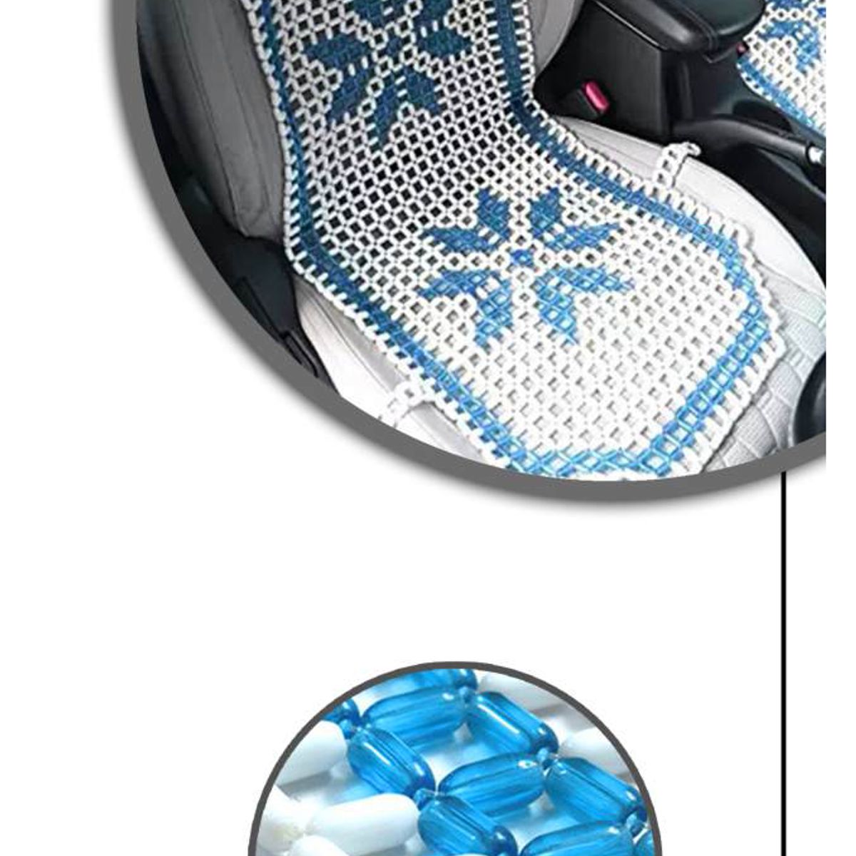 GENERICO - Cojin De Asiento Para Auto Cerámico Frío Color Celeste 1Pcs
