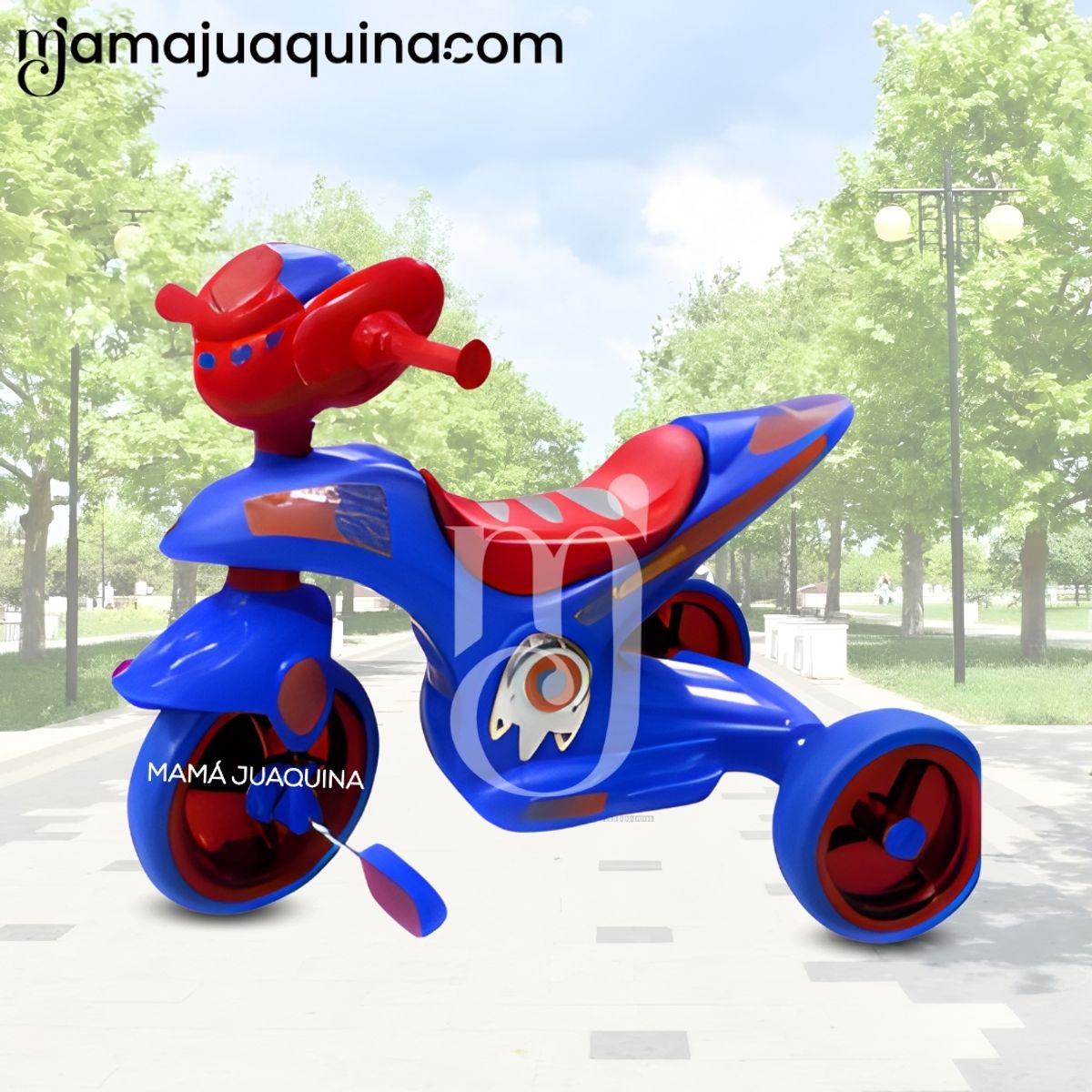 BABY - Trimoto a Pedal para Niños «SERVANN II» con Bluetooth Blue