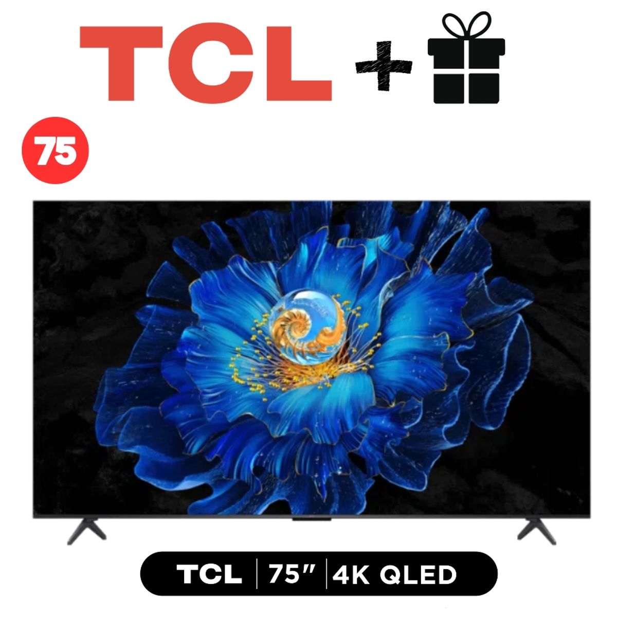 TCL - TELEVISOR 75” TCL MINiLED SMART TV 4K UHD MOD 75C6KS + REGALO RACK FIJO