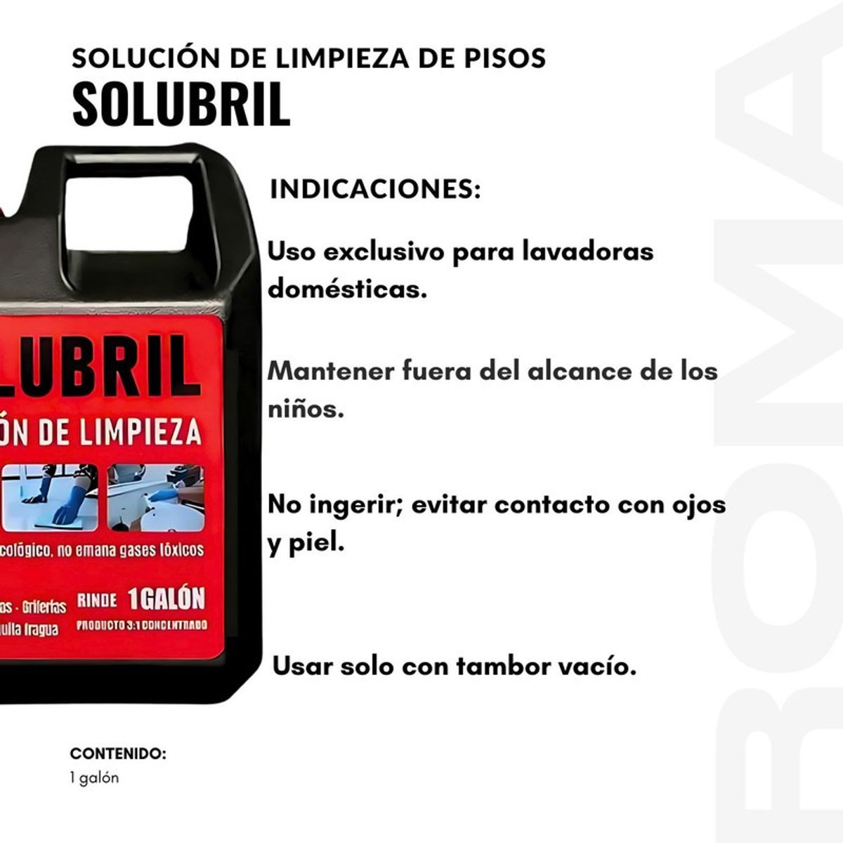 GENERICO - PACK 3 SOLUCIÓN DE PISOS MULTIUSOS SOLUBRIL