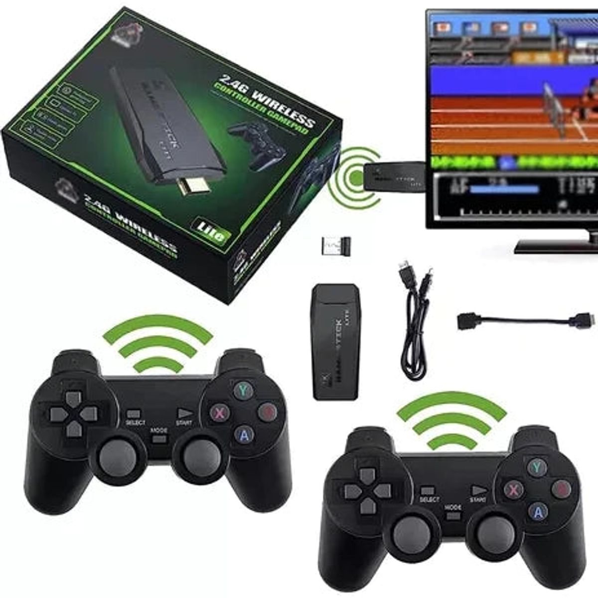 OEM - Consola Retro HDMI Mandos Inalambricos + 10 000 Videojuegos