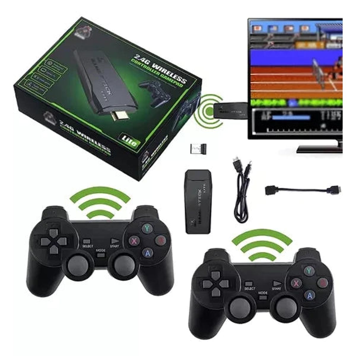 OEM - Consola Retro HDMI Mandos Inalambricos + 10 000 Videojuegos