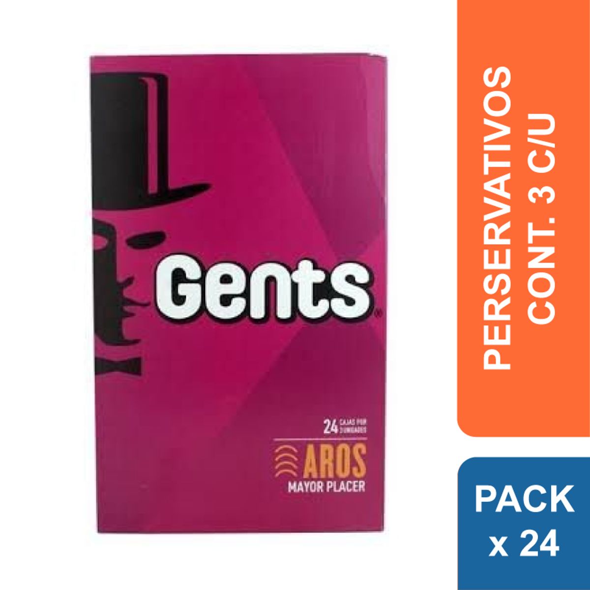 GENERICO - Gents Preservativo Aros Caja de 24 Condones