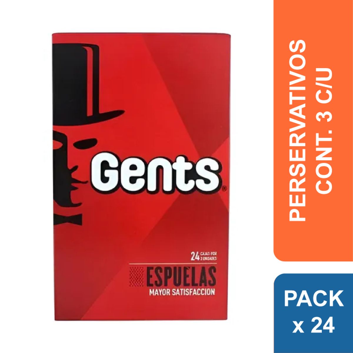 GENERICO - Gents Preservativo Espuelas Caja de 24 Condones