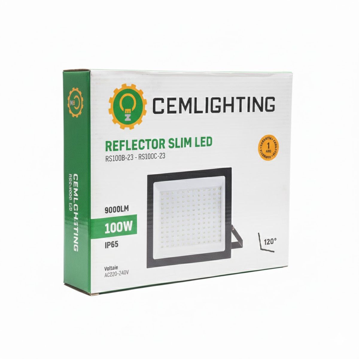 CEMLIGHTING - Reflector LED 100W Slim Luz Blanca 6500K IP65 Cemlighting