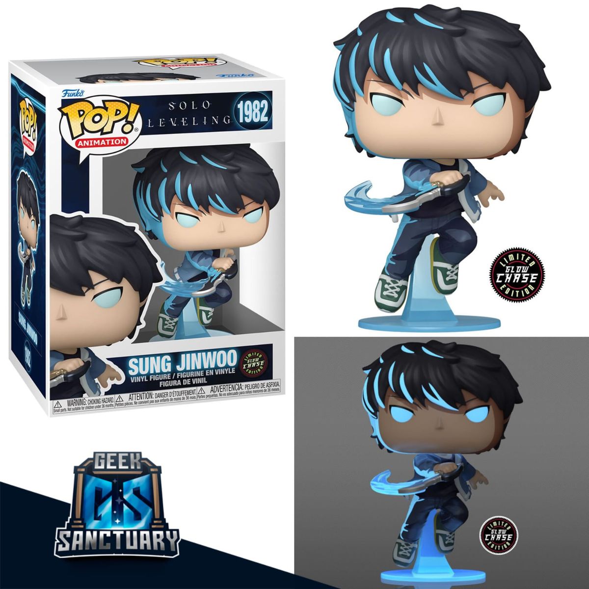FUNKO - FUNKO POP SUNG JINWOO GLOW CHASE SOLO LEVELING 1982