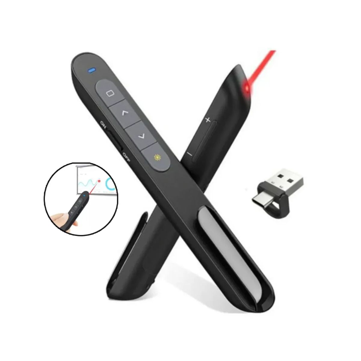 GENERICO - Puntero Láser Presentador De Diapositivas PPT Inalámbrico