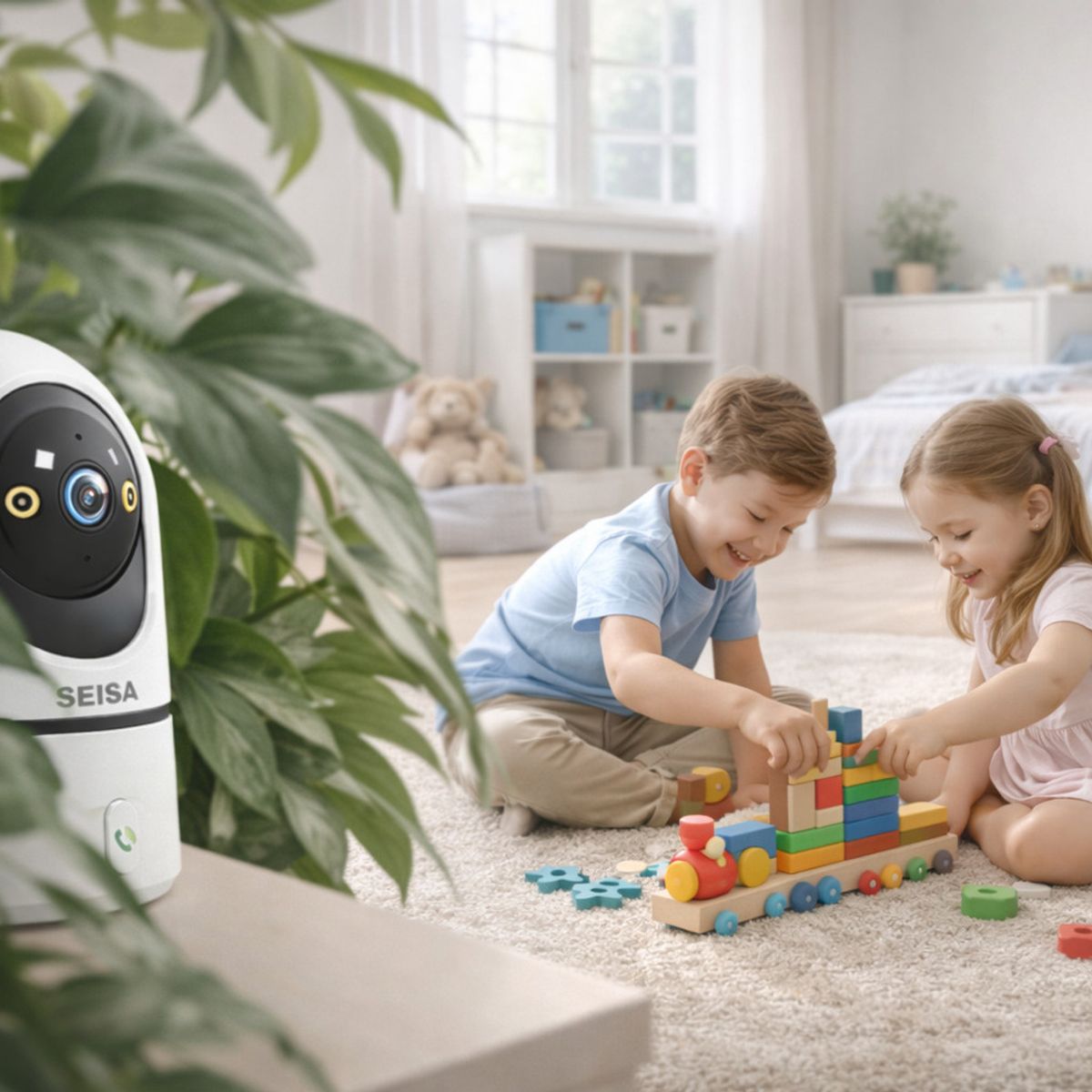 SEISA - Monitor de Bebé WiFi con Visión Nocturna y Audio Bidireccional  Vigilancia 247 desde tu Celular