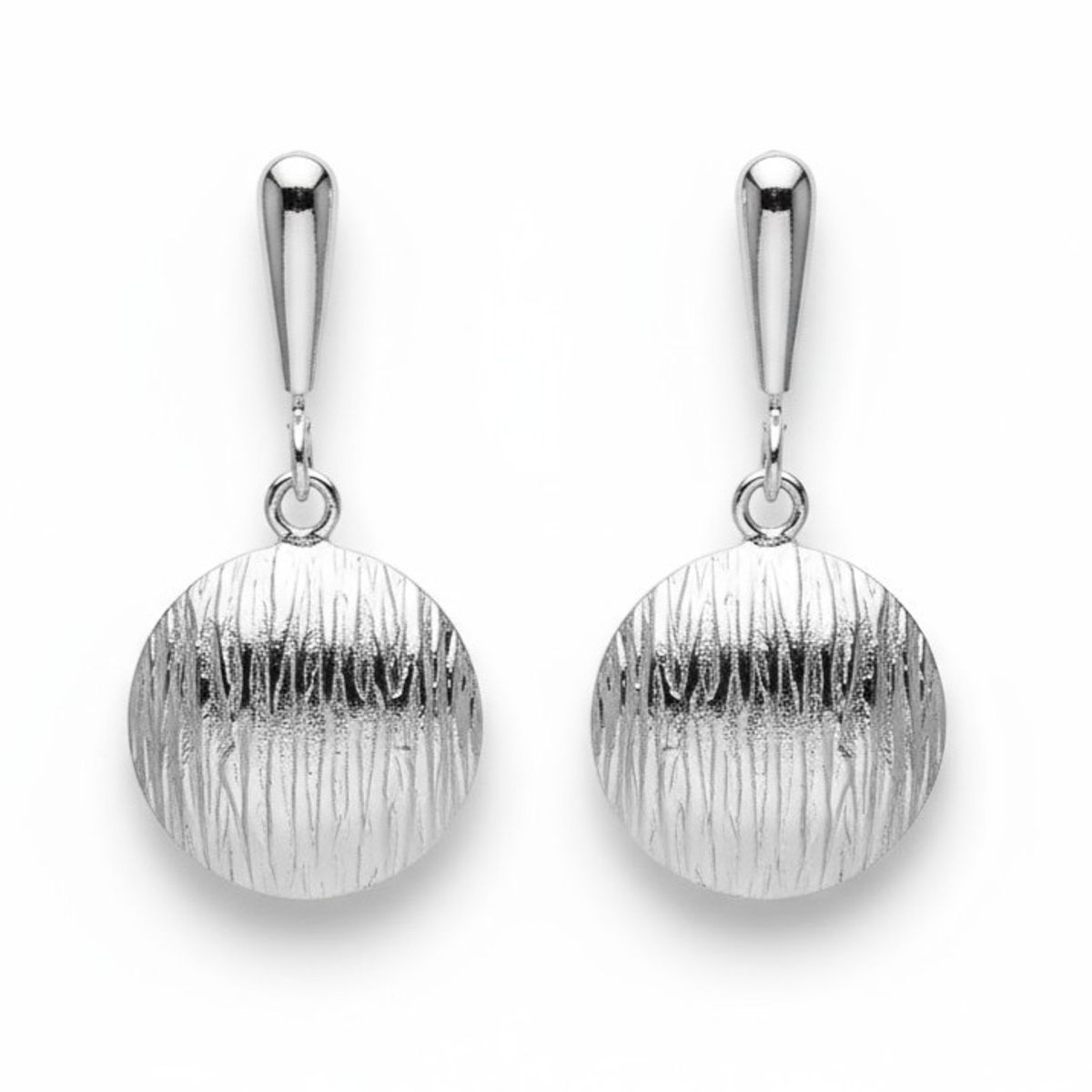 VANDRALA - ARETE DE PLATA COLGANTE LENTEJA DISEÑO 1