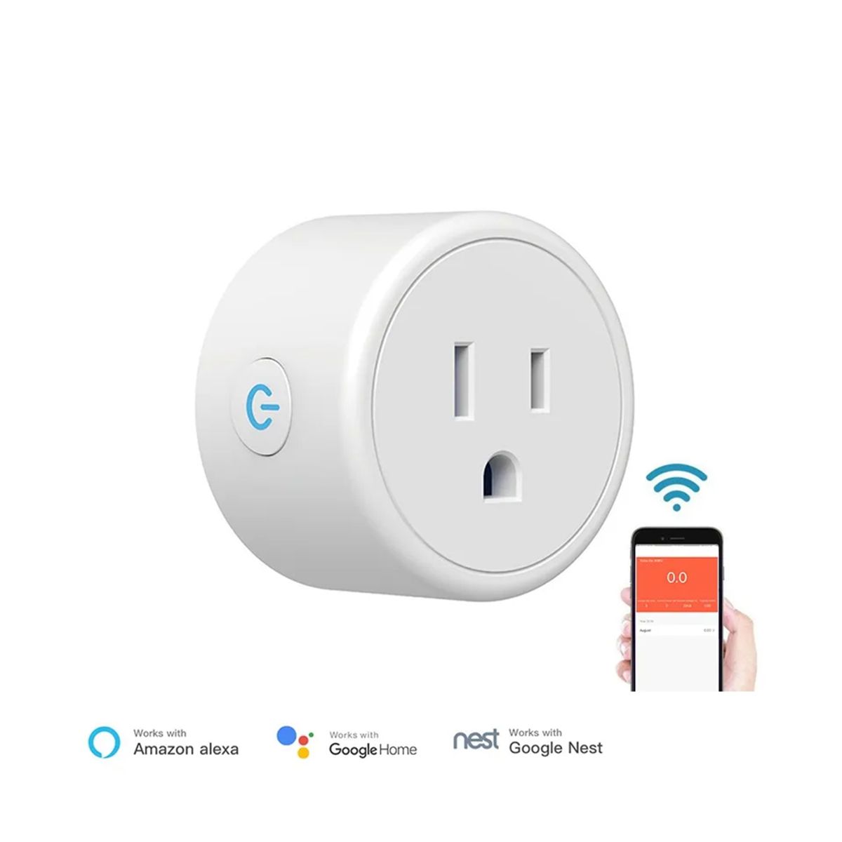 GENERICO - Enchufe Eléctrico Inteligente Smart Wifi Con Control De Voz 100 - 240V