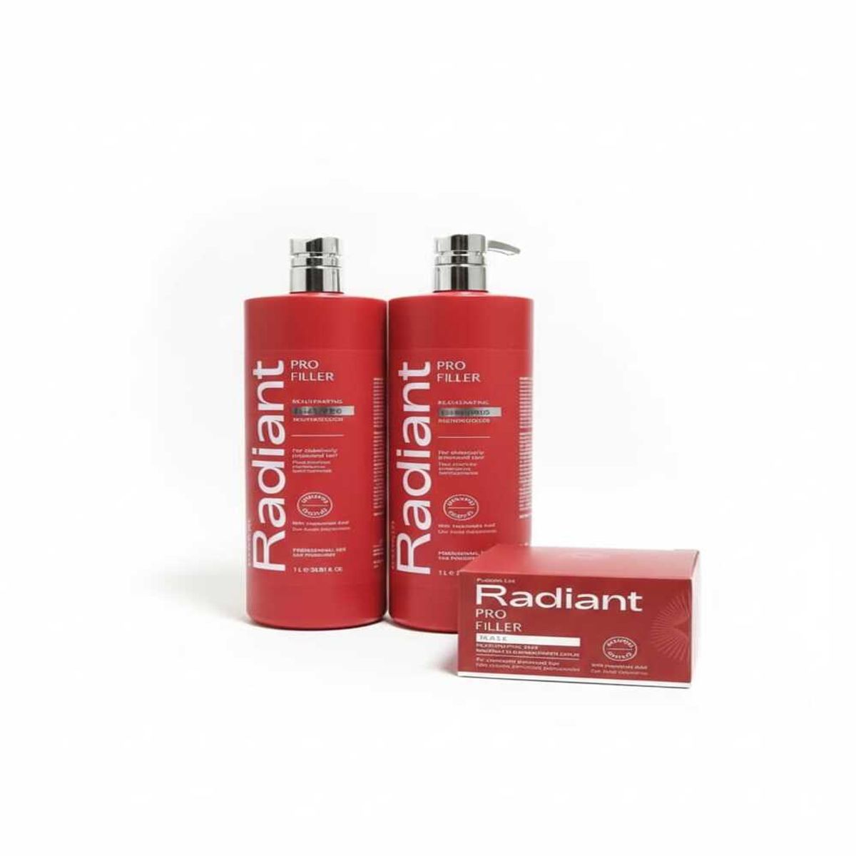 RADIANT - RADIANT  PRO FILLER  Shampoo  1 LT + Acondicionador  + Mask 350gr