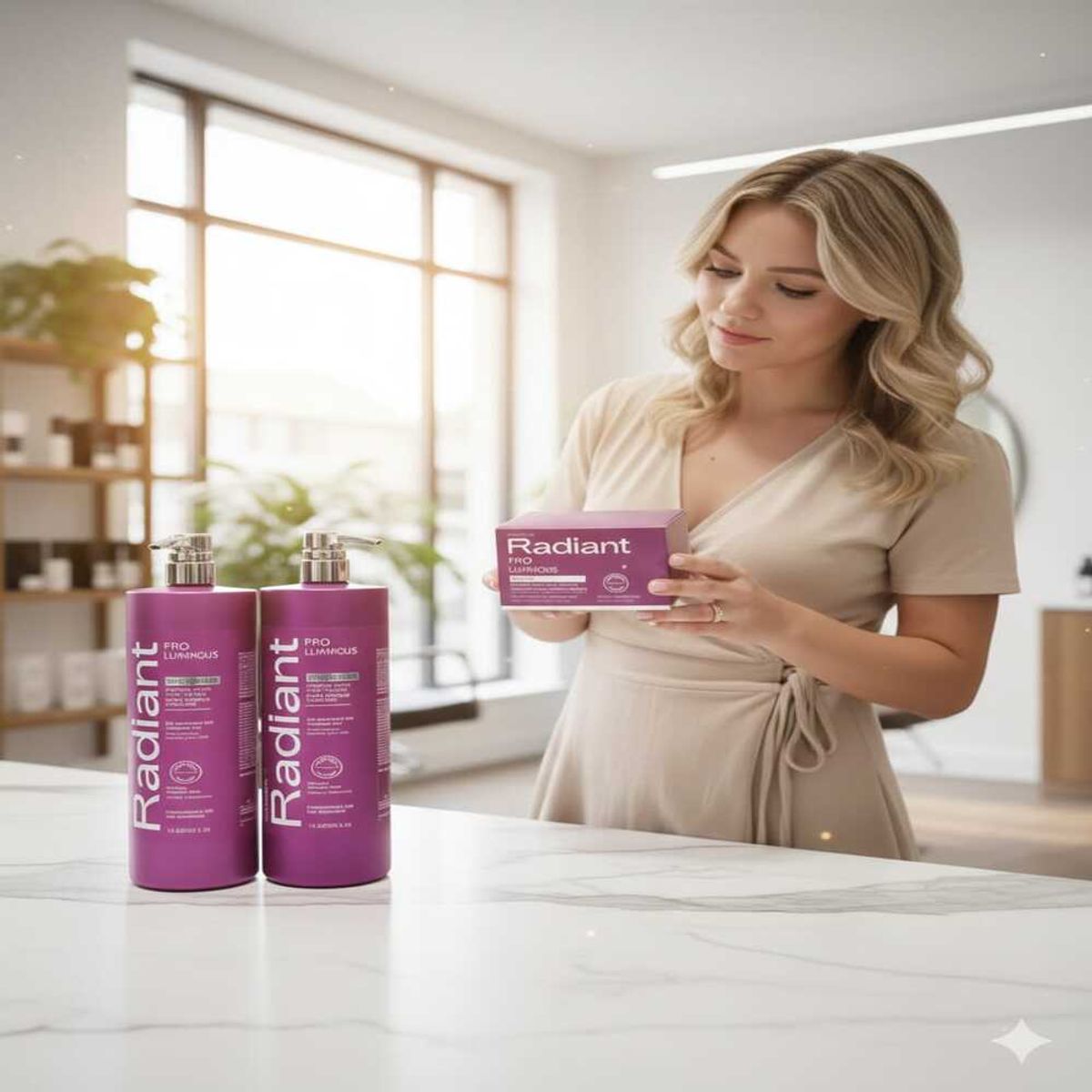 PLACENTA LIFE - RADIANT  PRO LUMINOUS  Shampoo 1 LT + acondicionador  + Mask 350gr