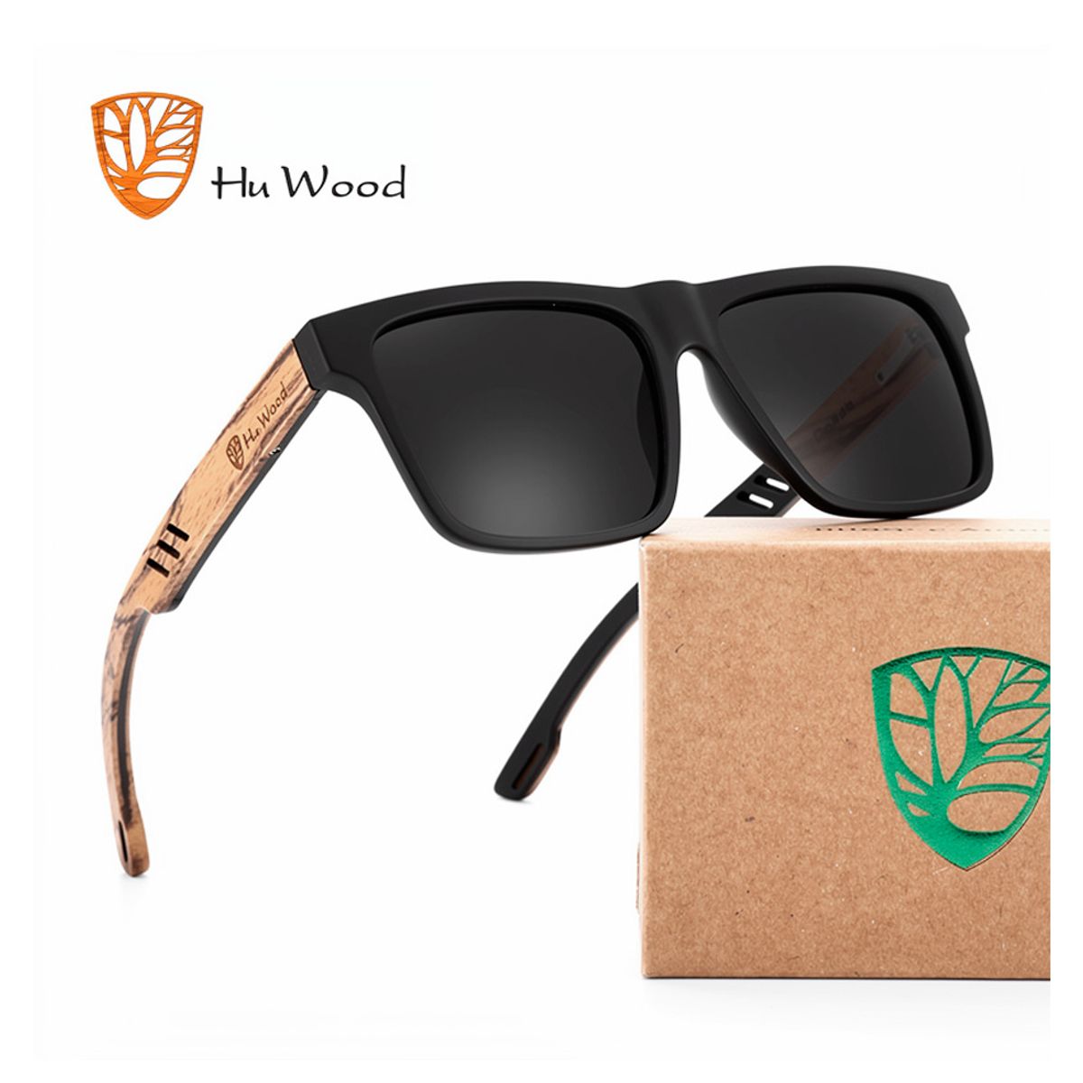 OEM - Lentes de Sol Polarizado Unisex Moda Verano Madera Huwood