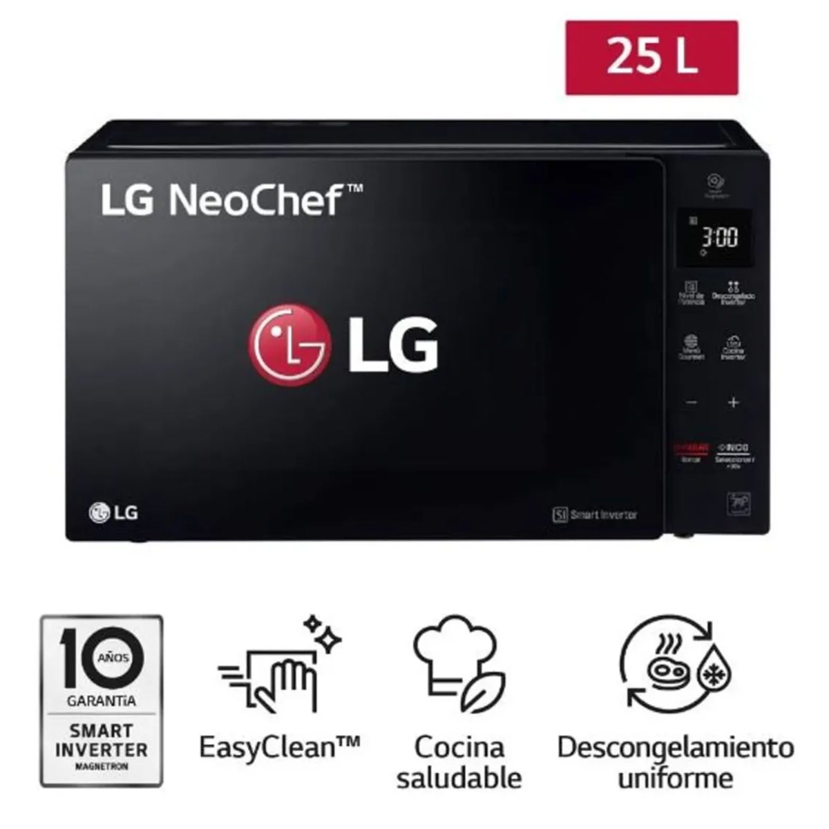 LG - Horno Microondas LG MS2536GIS 25L - Negro