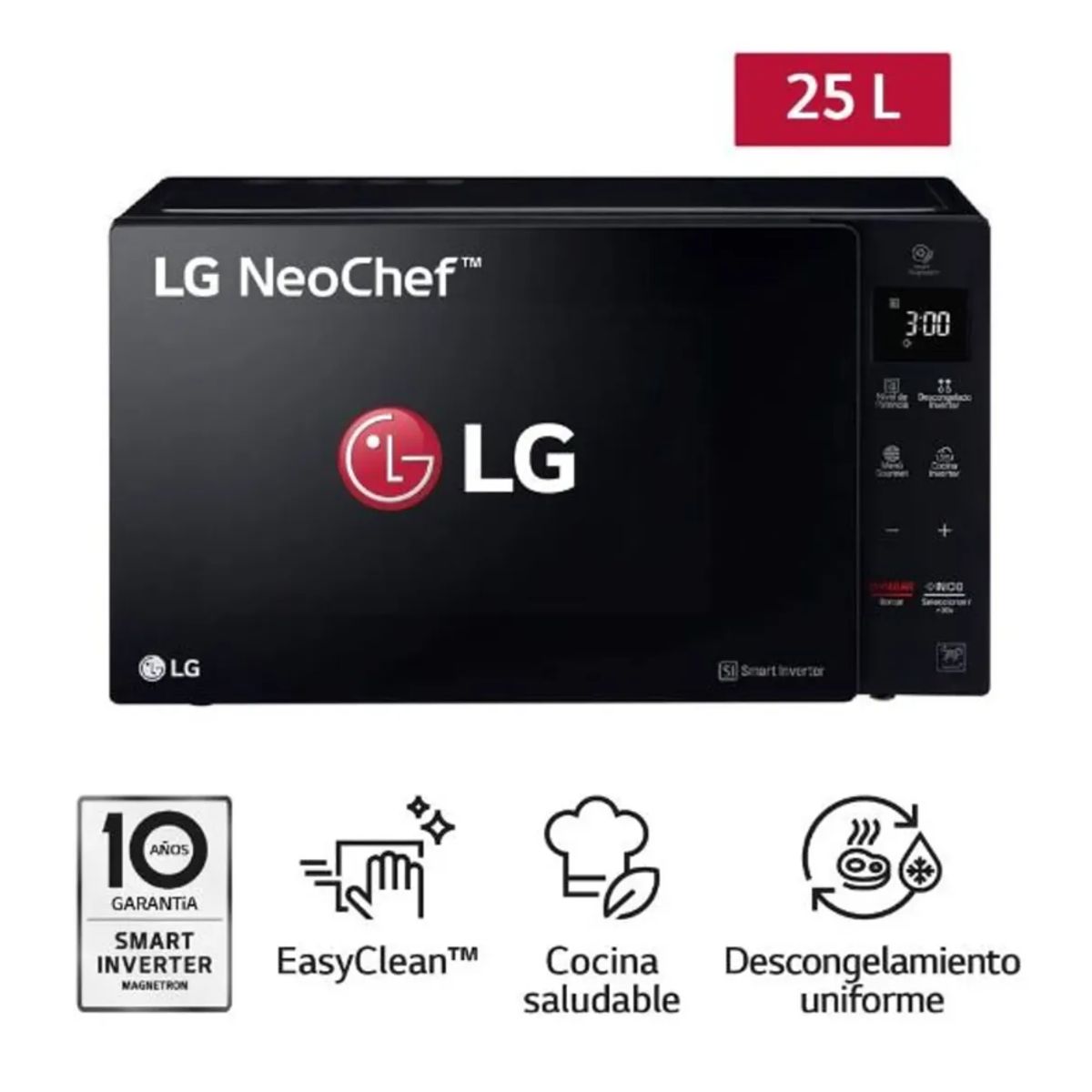 LG - Horno Microondas LG MS2536GIS 25L - Negro