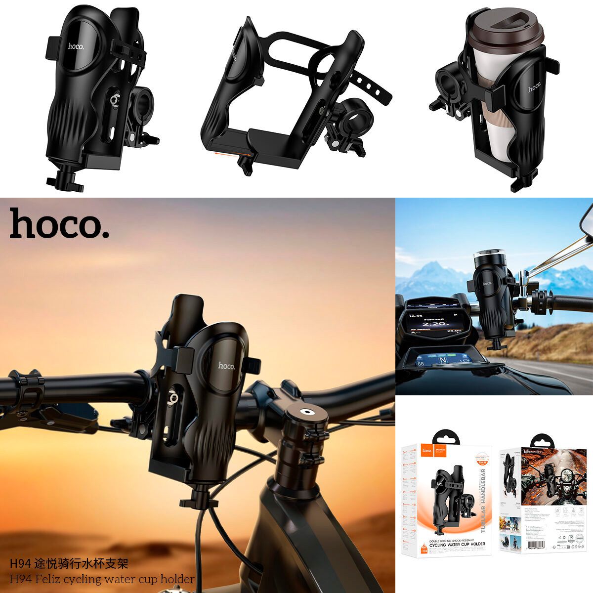 HOCO - Hoco H94 Portabotellas Bicicleta Moto Ultraligero Estable