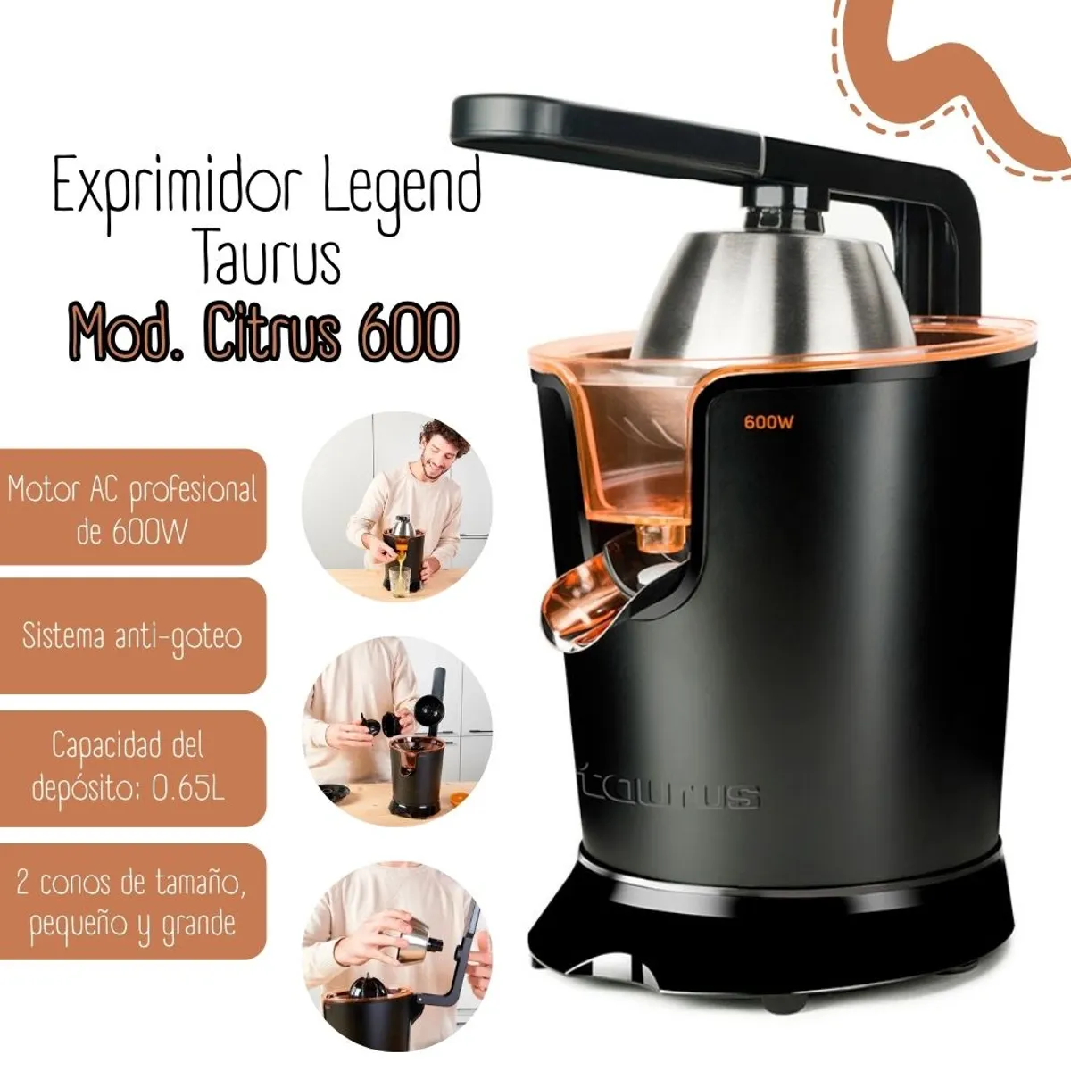 TAURUS - Exprimidor Taurus Mod. Citrus 600 Legend