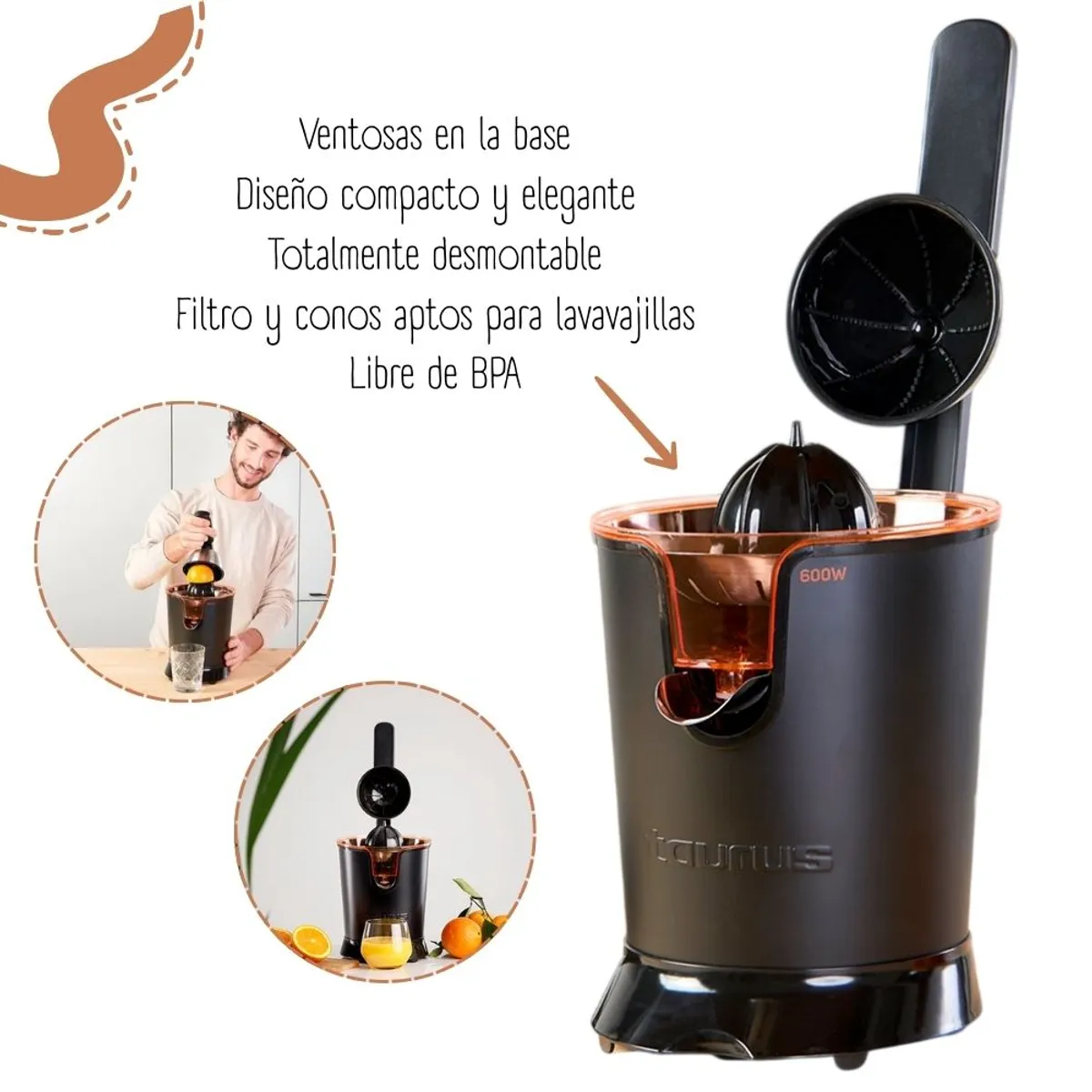 TAURUS - Exprimidor Taurus Mod. Citrus 600 Legend