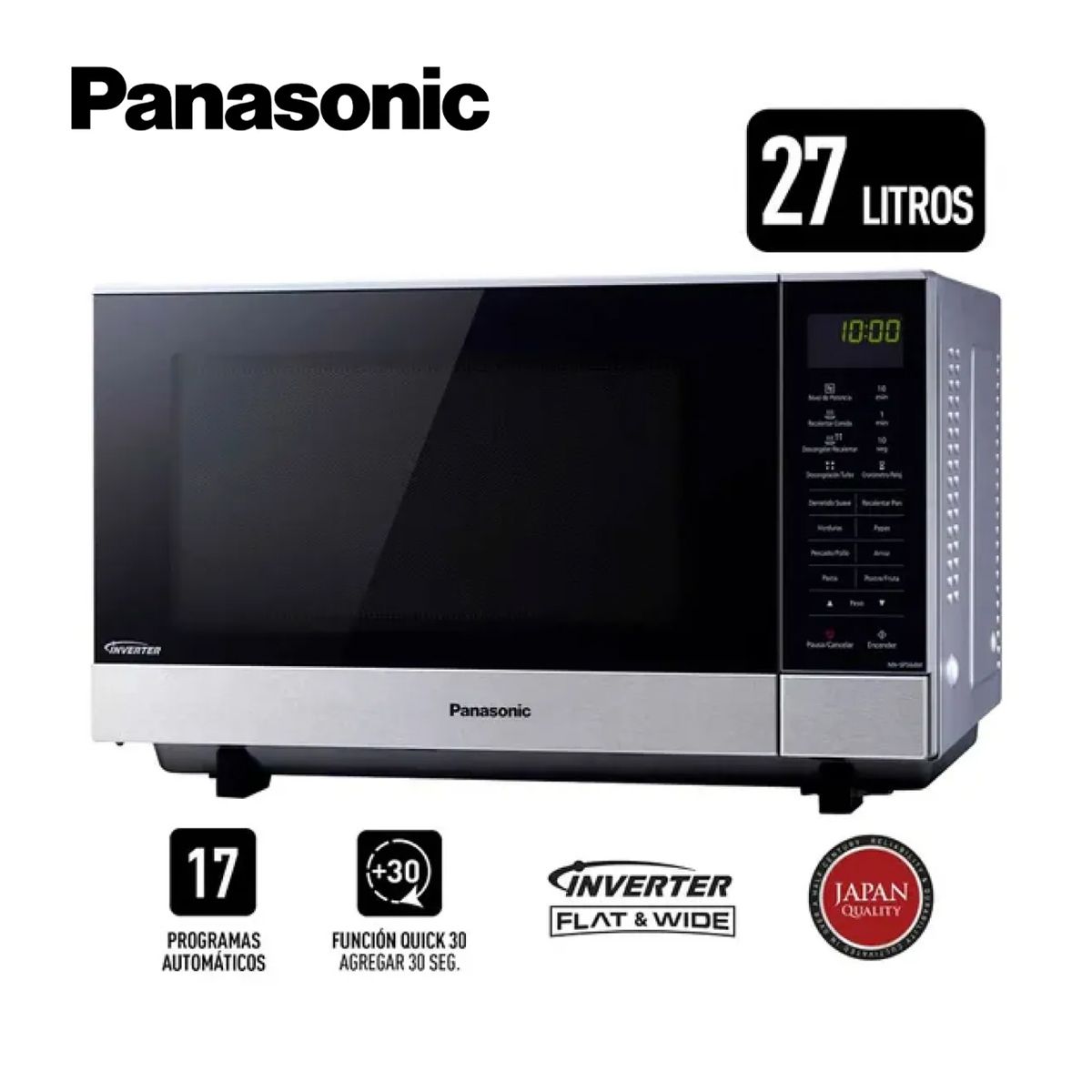 PANASONIC - Horno microondas Panasonic NN-SF564MRPM 27L