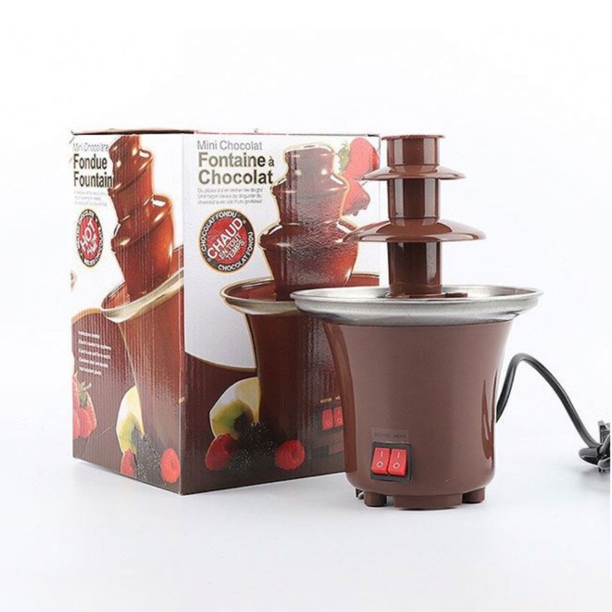 GENERICO - Mini Fuente de Chocolate Eléctrica 3 Pisos