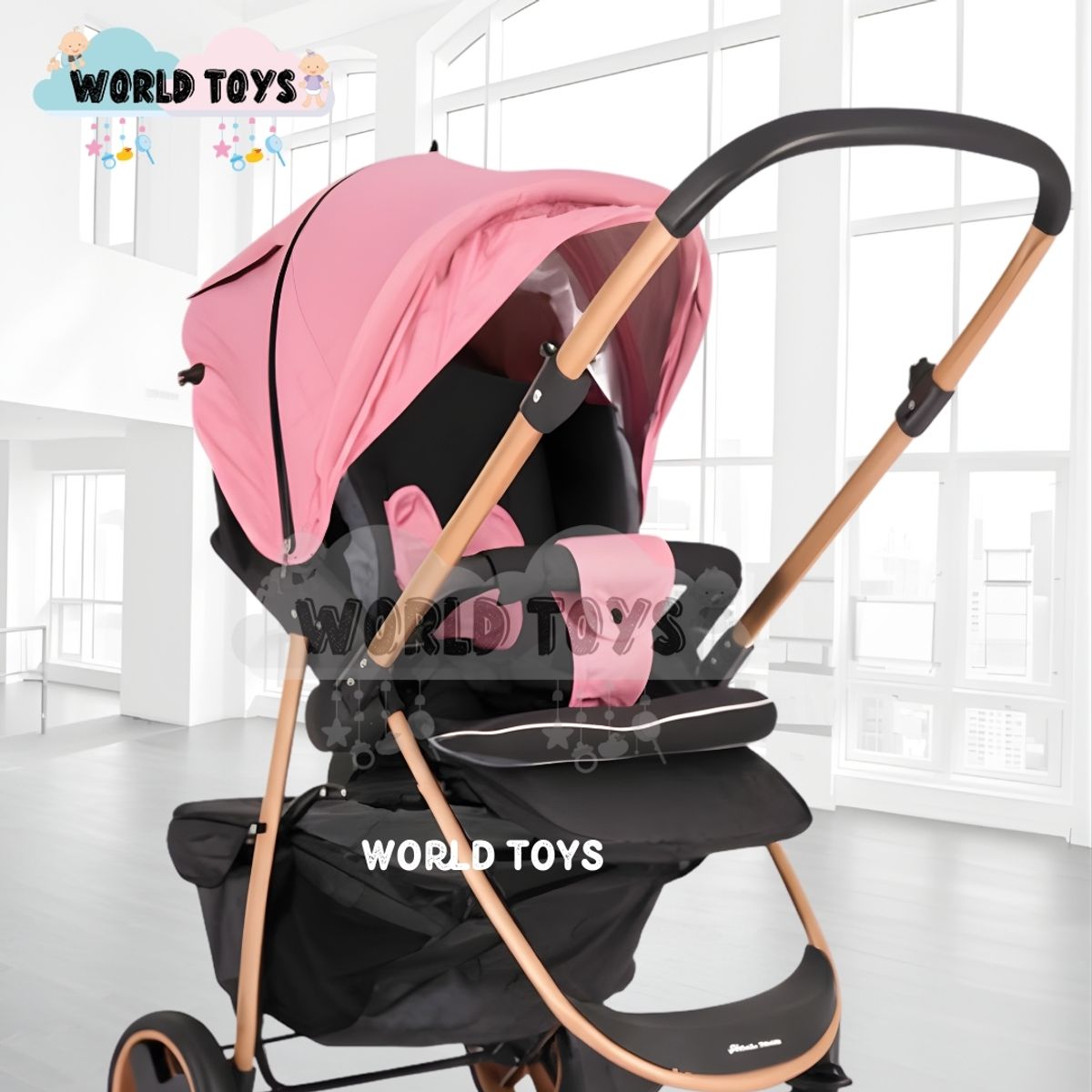 BABY - Coche Cuna Deportivo «SMART PLUS» Mango Reversible Pink