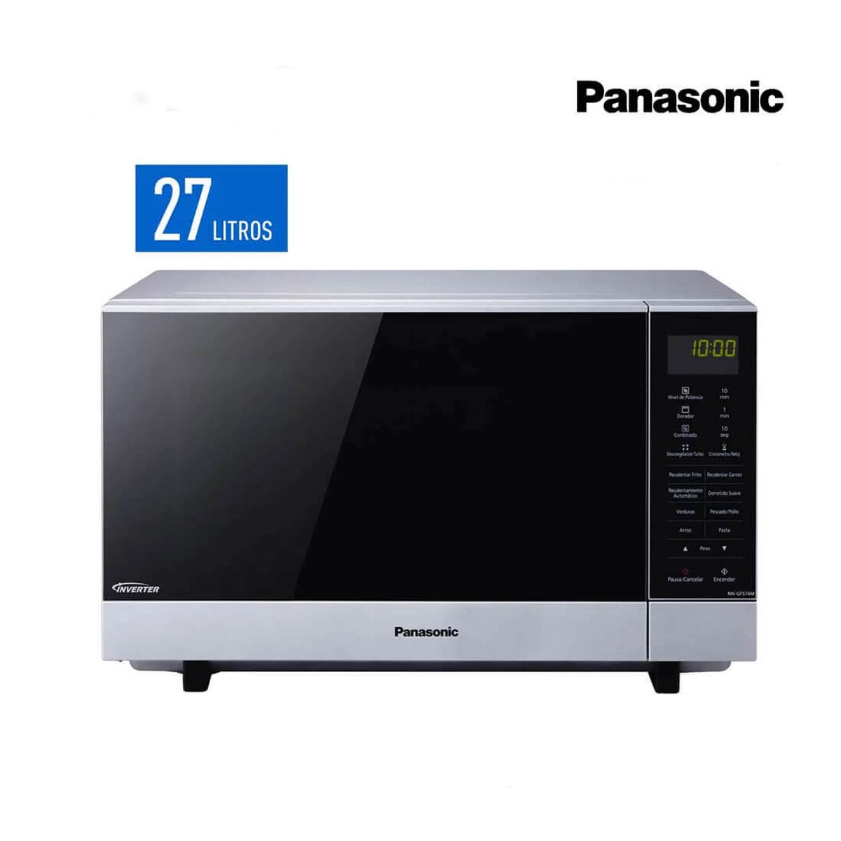 PANASONIC - Microondas 27 L  NN-GF574MRPM Silver
