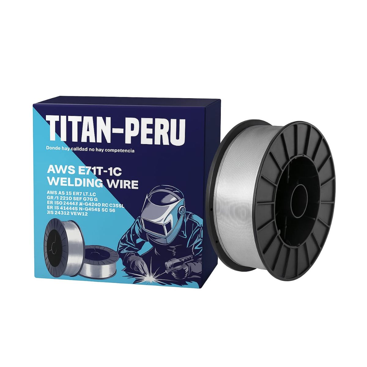 GENERICO - Rollo de Alambre Tubular 1.2 x 15 kilos TITAN-PERU E71T-1C