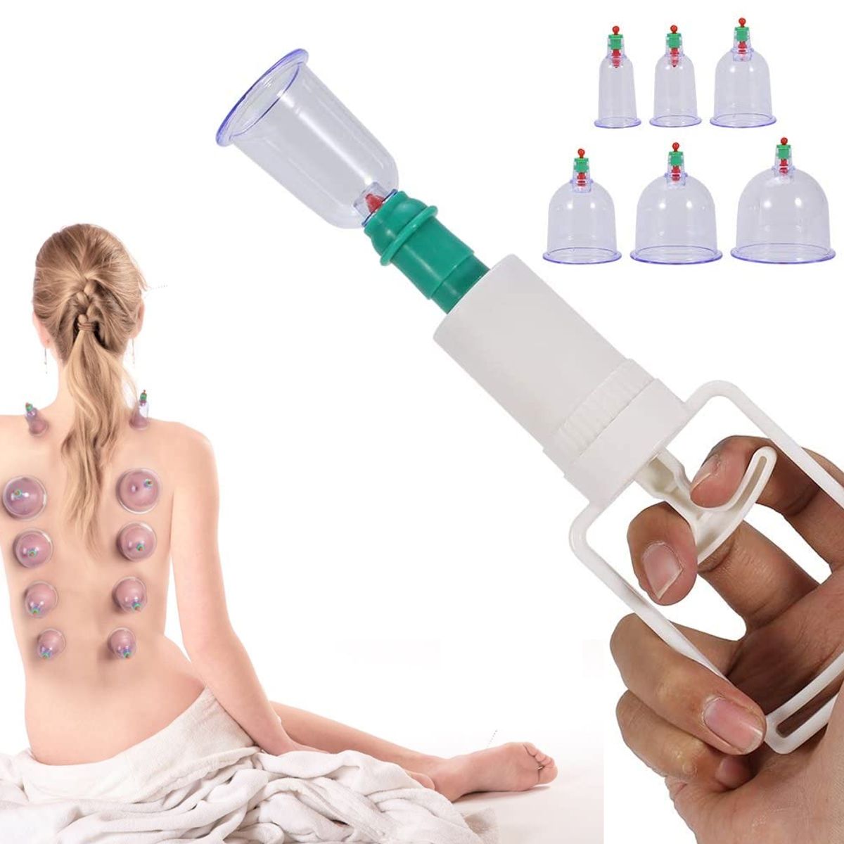 GENERICO - Ventosas chinas Para Vacumterapia 6pcs copas de succion