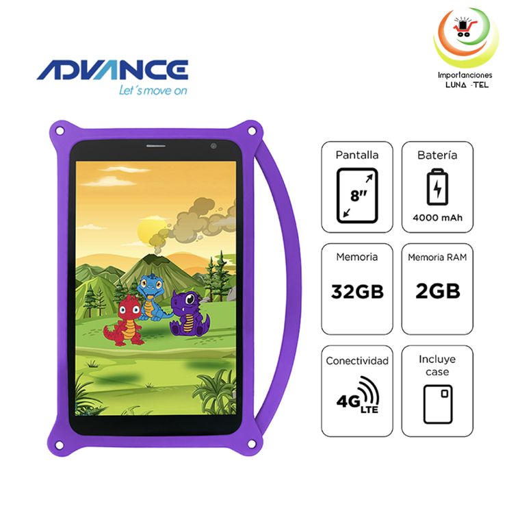 TABLET ADVANCE INTRO TR8050 MORADO ADVANCE | falabella.com