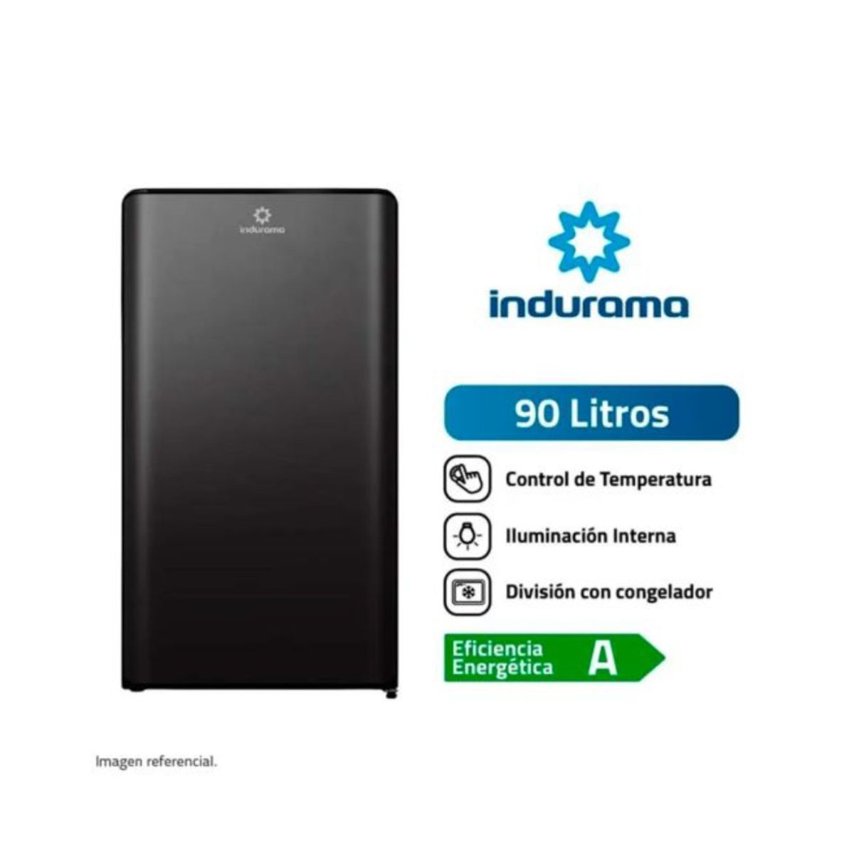 INDURAMA - Frigobar Indurama Defrost  RI-109N Negro 90 Litros