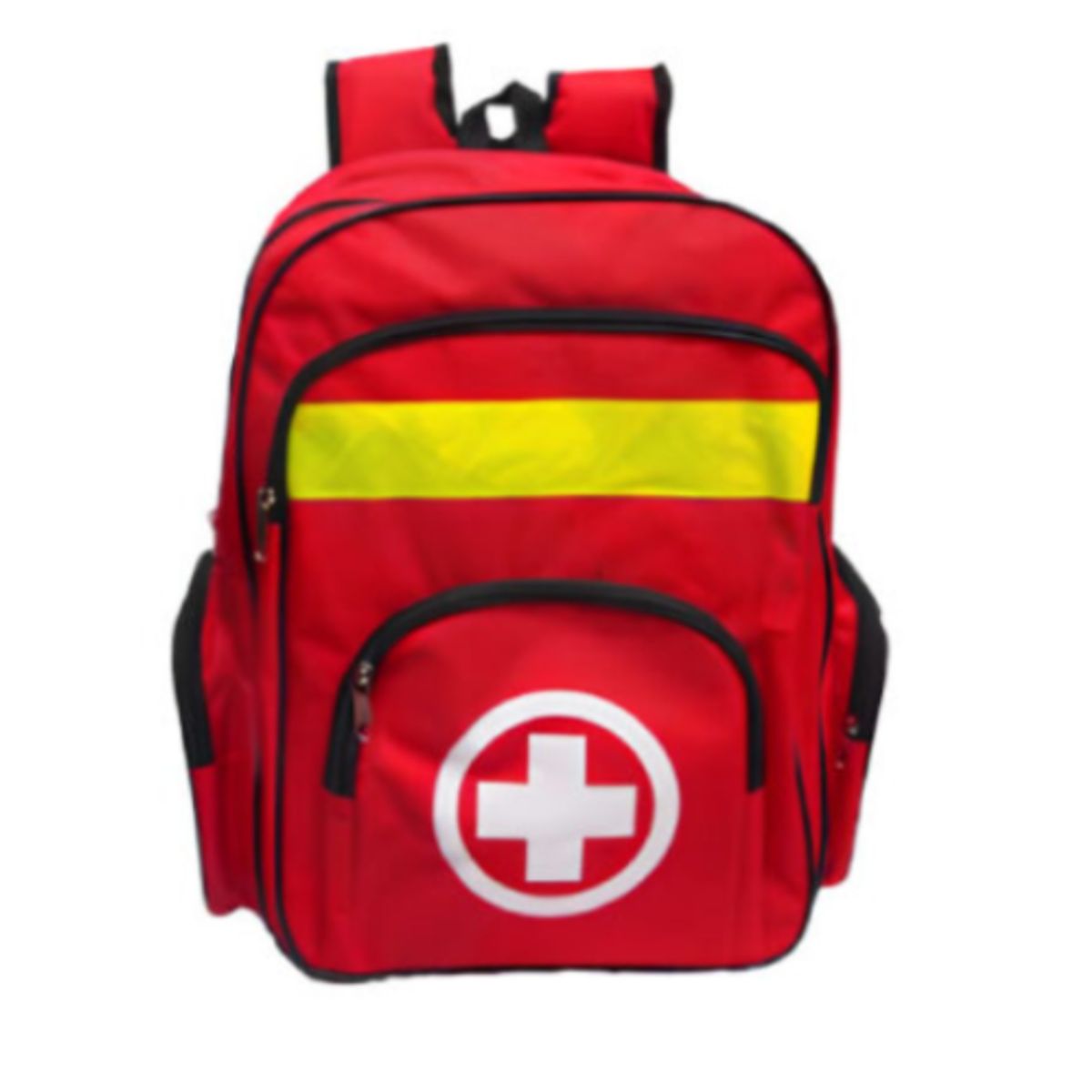 GENERICO - MOCHILA DE SUPERVIVENCIA O EMERGENCIA XL CINTA REFLECTANTE AMARILLA MAXIMA CAPACIDAD