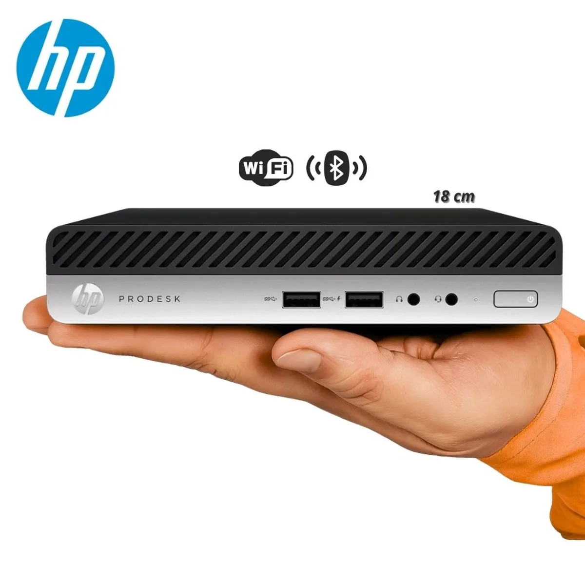 HP - Computadora PC Intel Core i5-6500T 8GB RAM 256GB SSD 500GB HDD + Monitor 22” FHD WiFi +BT