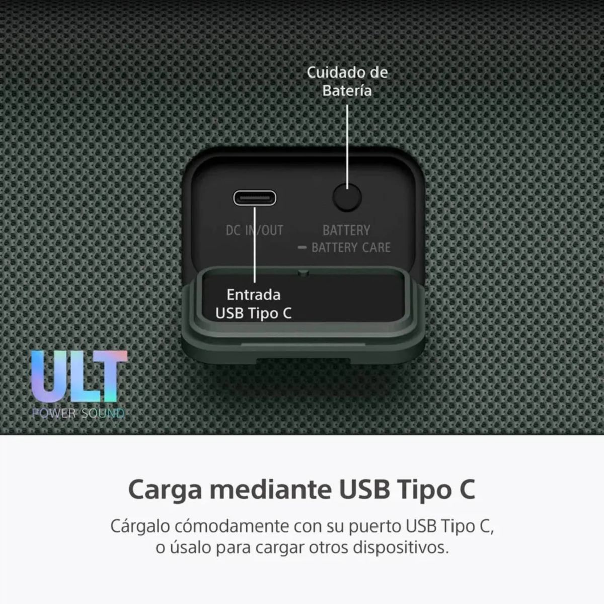 SONY - ⁠Parlante para fiesta Sony SRS-ULT30 24hrs Waterproof ULT FIELD 3 Verde