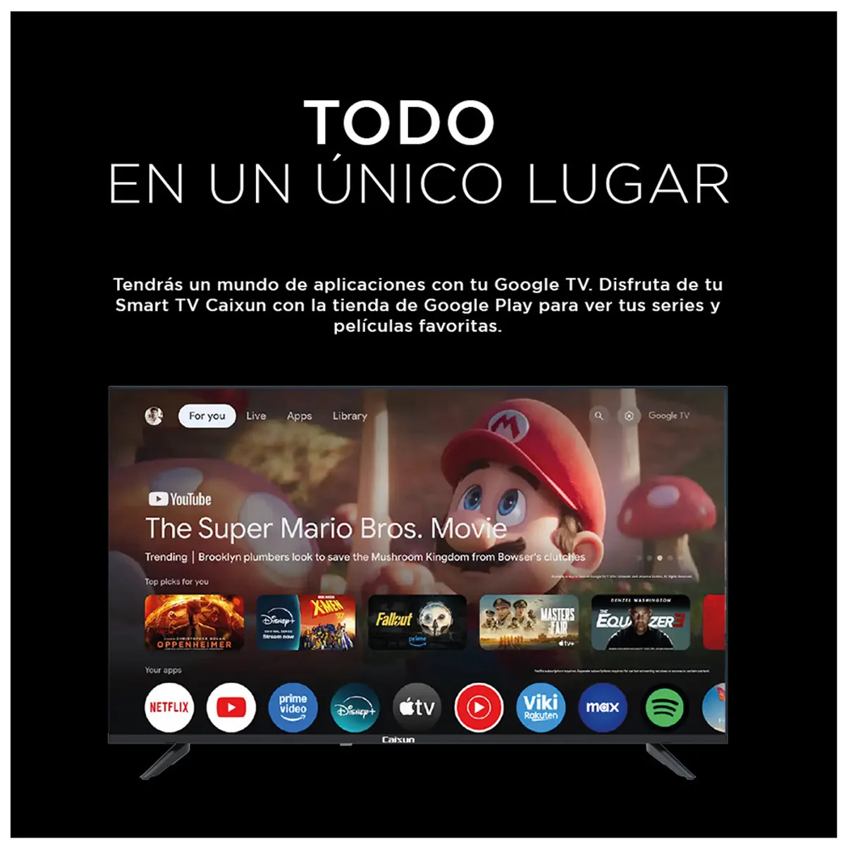 CAIXUN - Televisor Caixun LED 50 UHD 4K Google TV C50K4UG