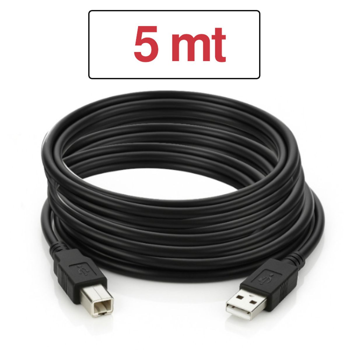 GENERICO - Cable Usb Para Impresora Epson Hp Canon Xerox Brother 500cm 5 mt