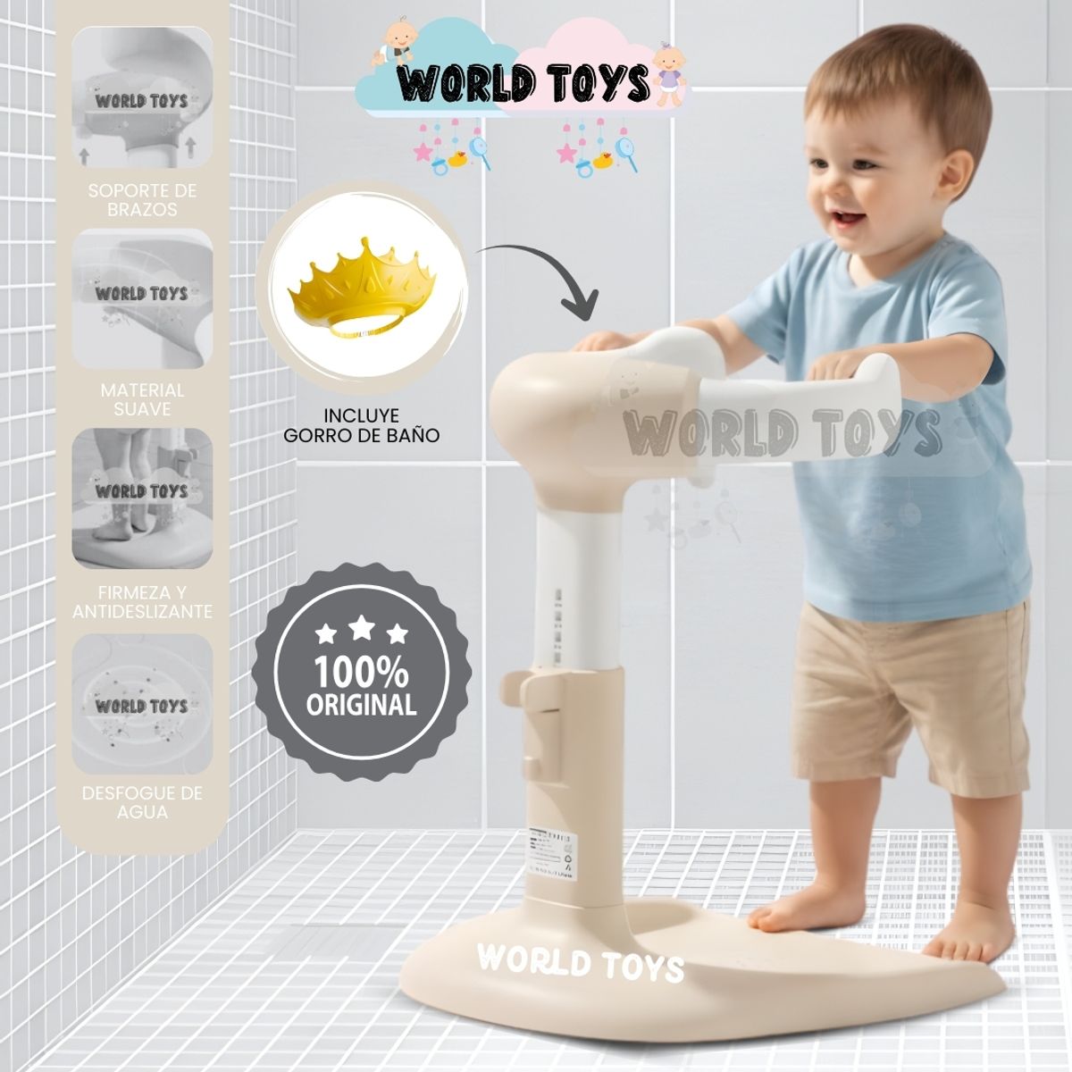 BABY - Soporte de Baños para Bebés «TIBOO» Edición Limitada Beige
