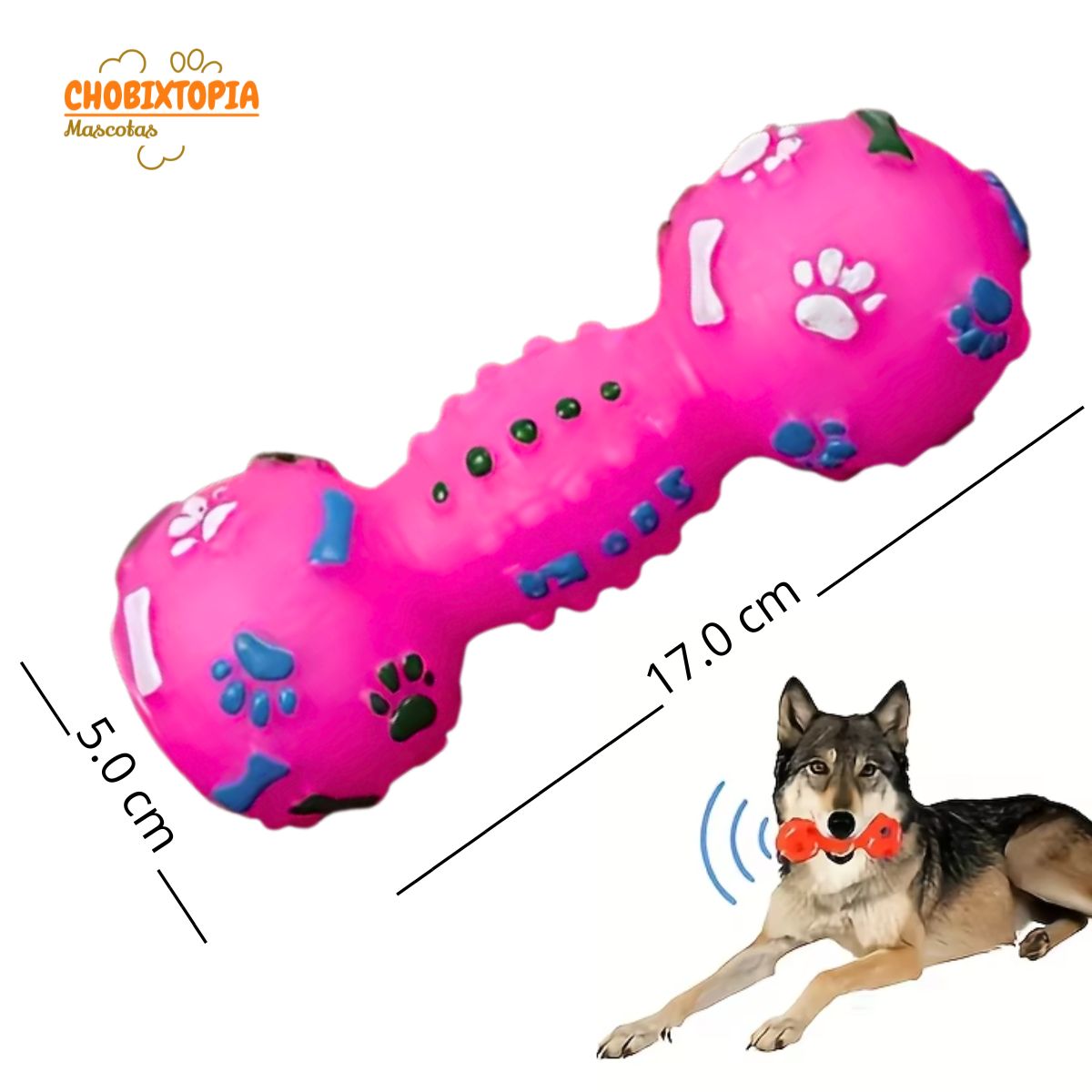 Juguete para Perro Mancuerna De Plástico Fucsia, marca GENERICO - Foto 2