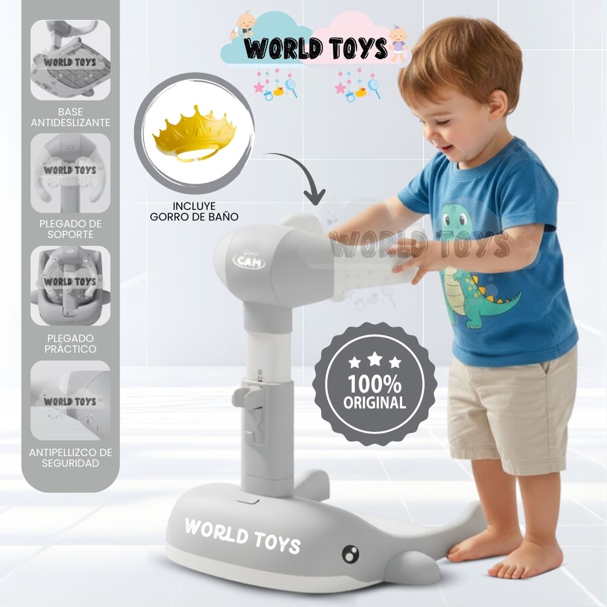 BABY - Soporte de Baños para Bebés «NUBBI» Edición Limitada Gray