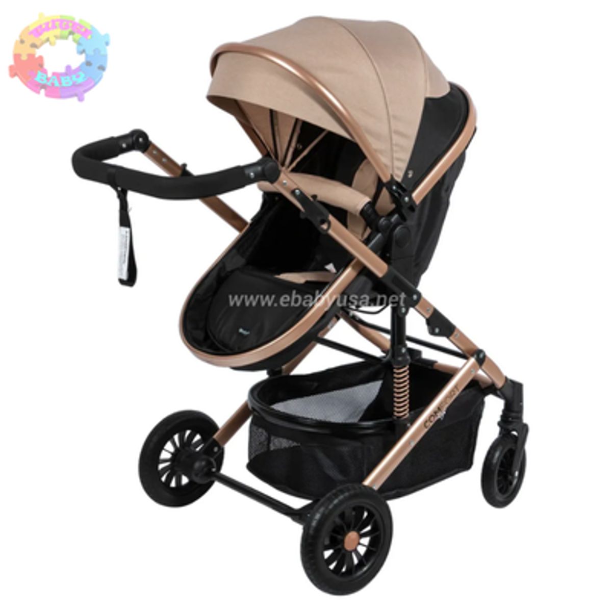 EBABY - COCHE MOISES MALETA COMFORT CON PORTABEBE   COD 147P-1 - BEIGE