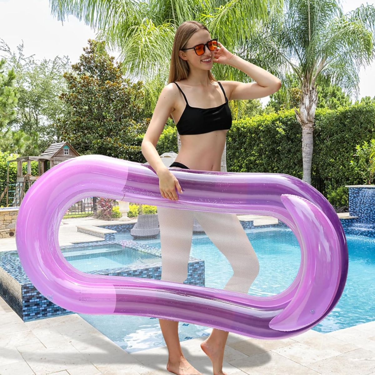 GENERICO - CAMA FLOTANTE DE AGUA INFLABLE -FUCSIA